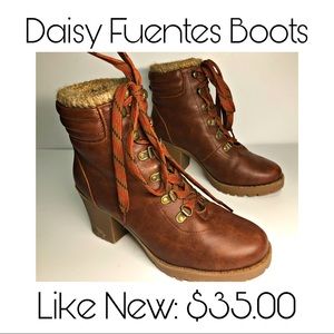 Daisy Fuentes Brown Heel Boots